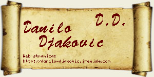 Danilo Đaković vizit kartica